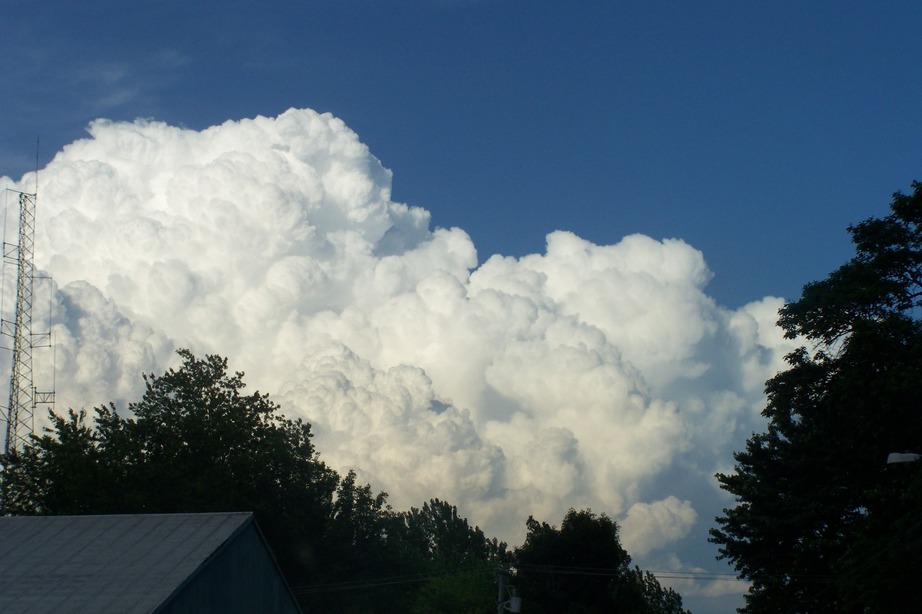 Spirit Lake, IA: Beautiful clouds on our baseball nite in Spirit Lake IA