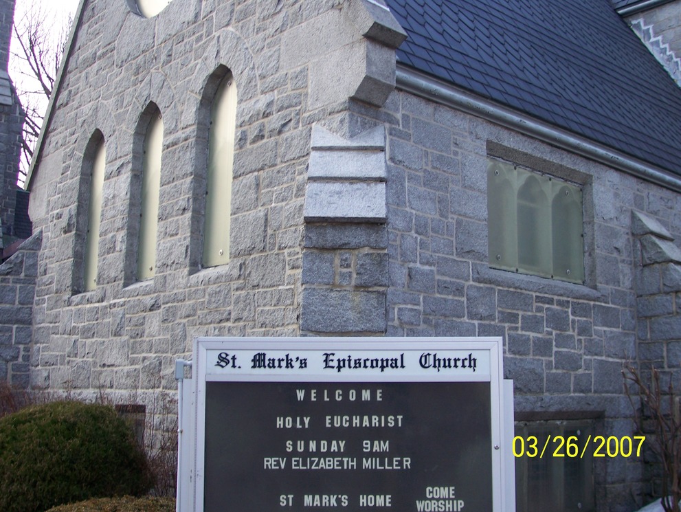 Augusta, ME: View of the outside of St. Mark's Episcopal Church, Augusta, Maine