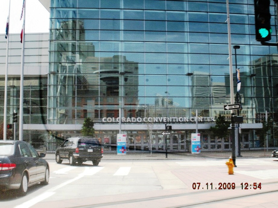 Denver, CO: Denver Convention Center - with 30 foot blue bear outside of window