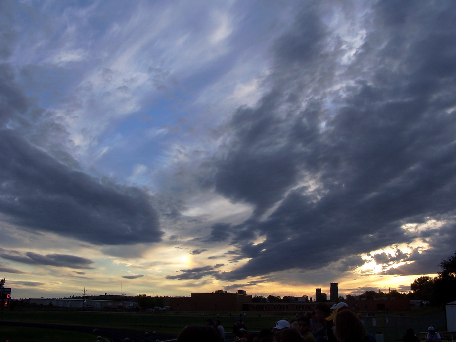 Watford City, ND: Sunset from the football field