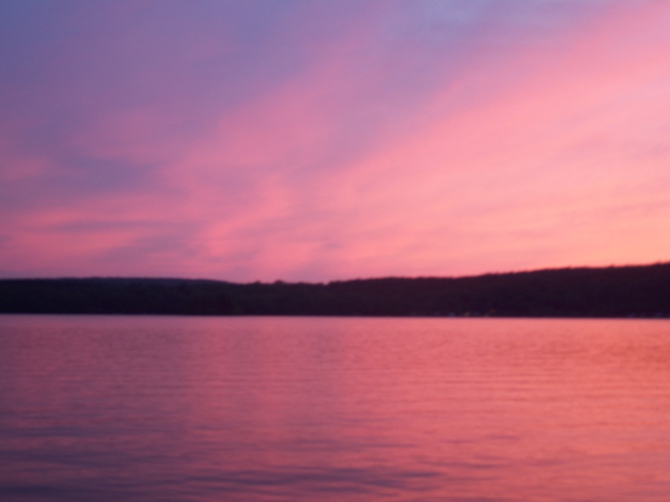 Oxford, ME: Thompson Lake at Sundown