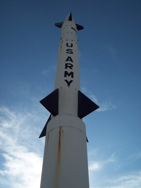 Fort Bliss, TX: Rocket in front of the museum