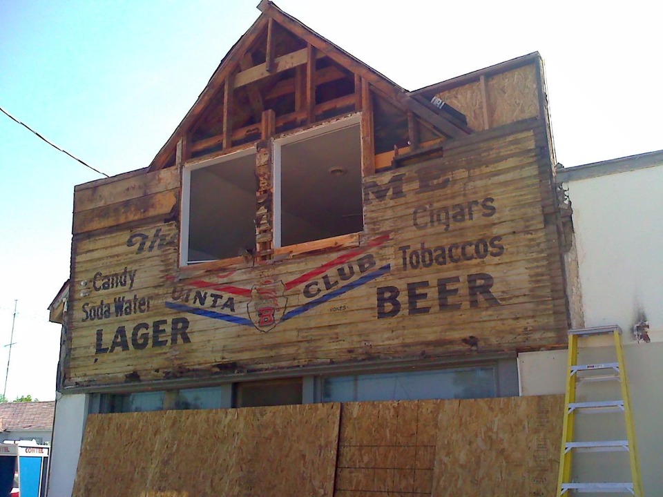Carey, ID Sport Shop 07/22/09 after old stucco was removed and