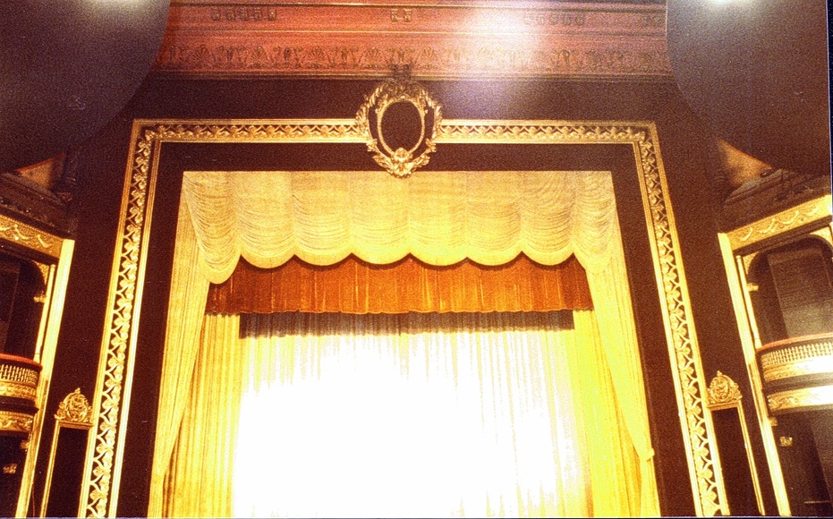 Middletown, OH: Interior stage view of The Historic 1891 Sorg Opera House in Middletown