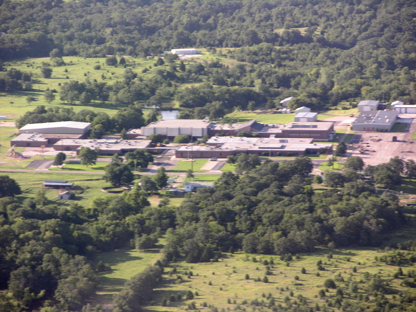 Konawa, OK: Aerial view of Konawa Public School, Konawa, OK, July 12, 2004