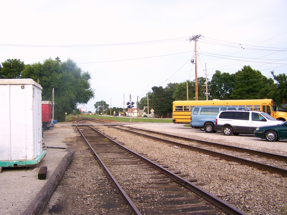 Forrest, IL: Looking east on the tracks