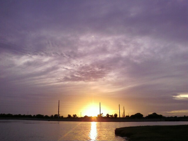 Pflugerville, TX: Lake Pflugerville at sunset
