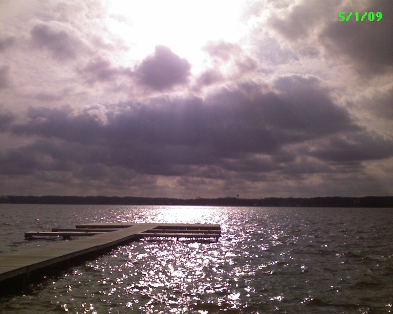 Cedar Lake, IN: the pier behind DQ East