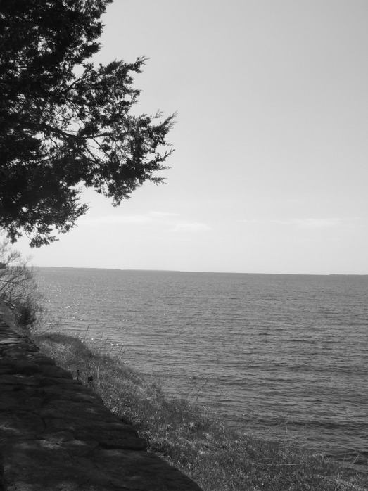 Sackets Harbor, NY water horizon picture at the battlefeild photo