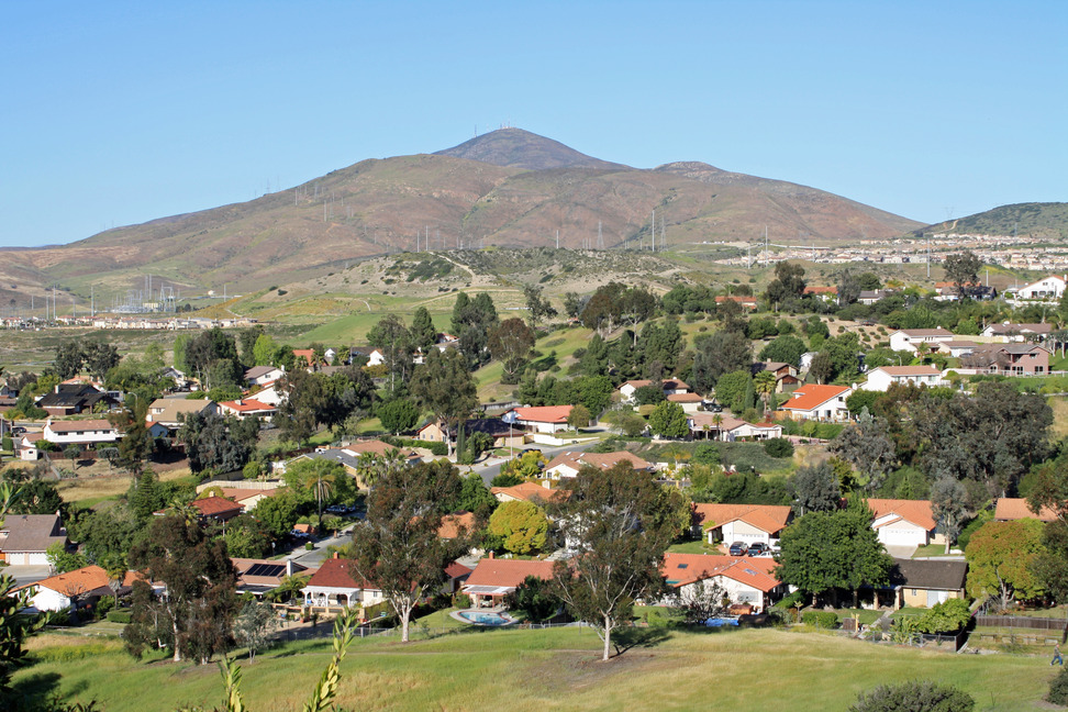 Bonita, CA: Bonita Highlands subdivision with Mt. Miguel in the background