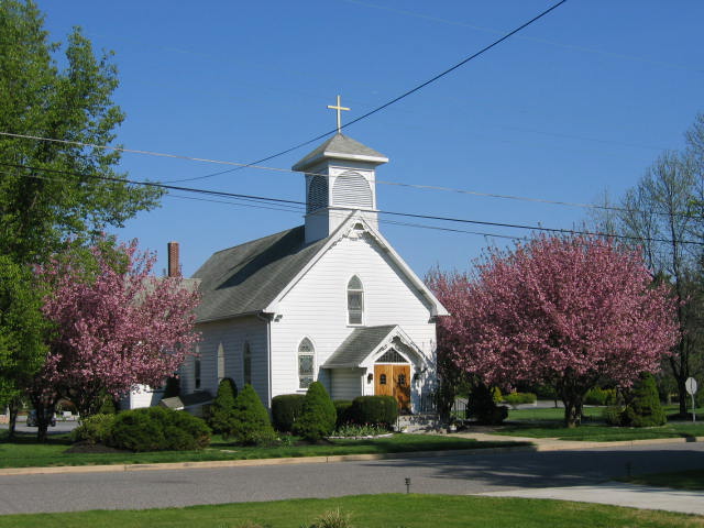 Mullica Hill, NJ: Holy Name of Jesus Church in the spring