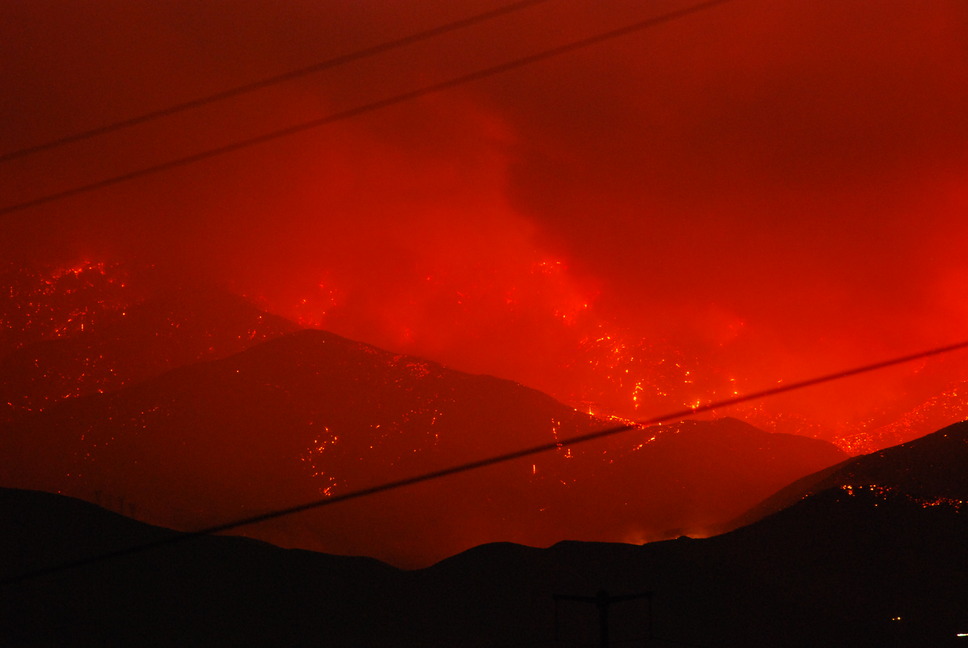 Acton, CA: Night shot from Crown Valley Road to Aliso Canyon road