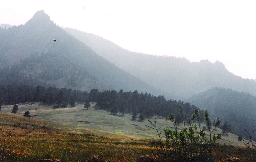 Boulder, CO: The flatirons, one misty day