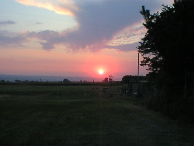 Umapine, OR: sunset over umapine