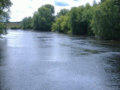 Stiles, WI: where the oconto river meets the machickanee flowage from the old bridge