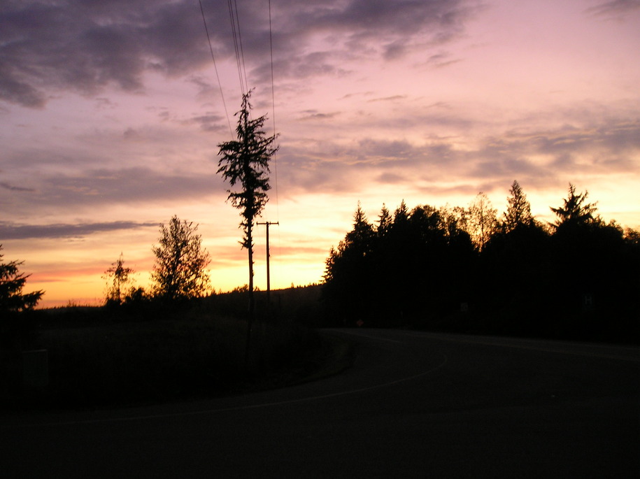 Brinnon, WA: Sunrise just outside of Brinnon
