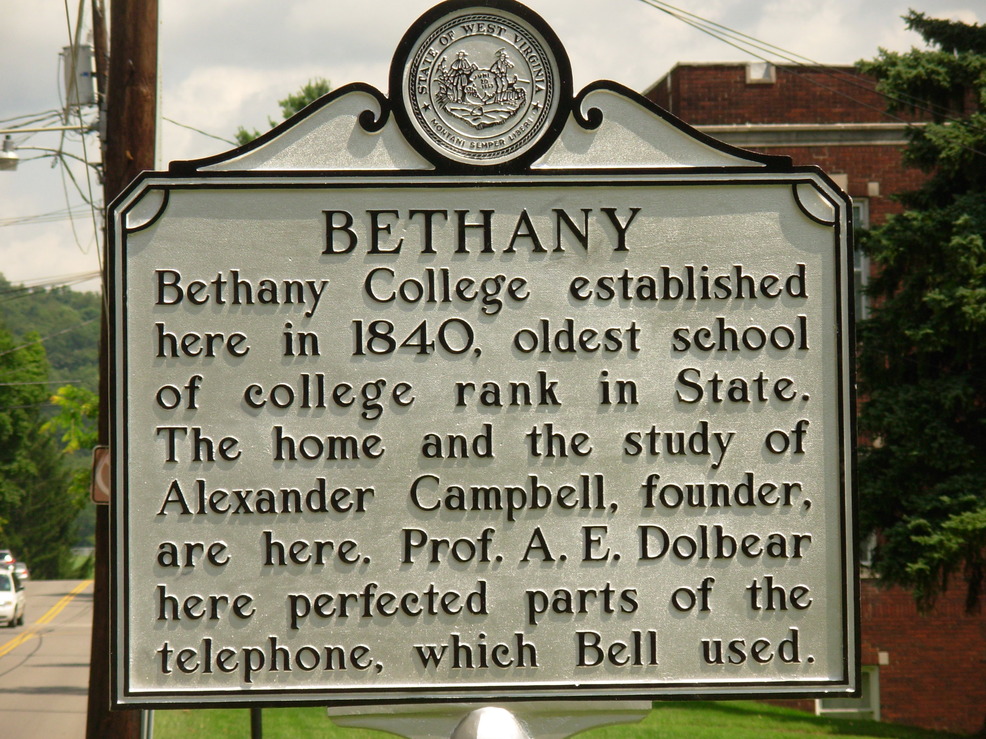 Bethany, WV: Historic Marker for Bethany College