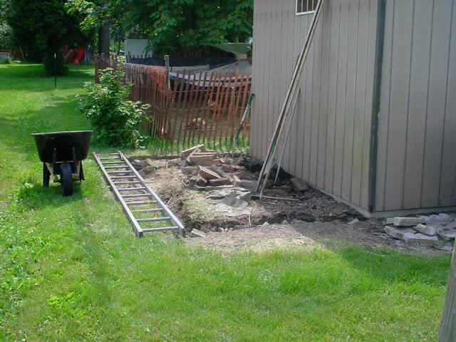 Seven Hills, OH: the lovely view of the neighbors backyard(chickens are fenced in most of the time)