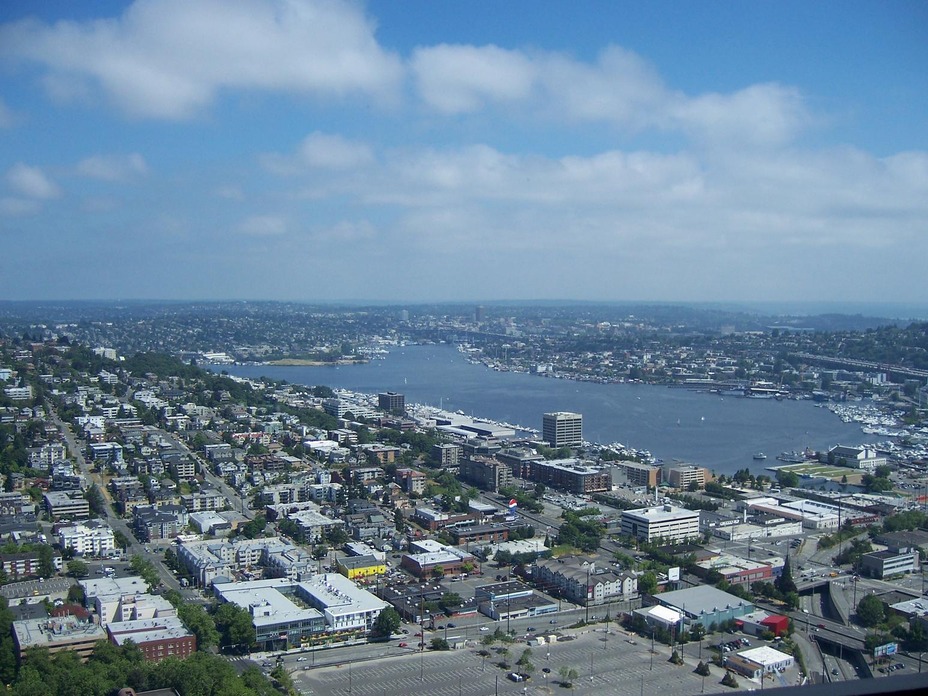 Seattle, WA: This is a picture of Seattle from the Space Needle.