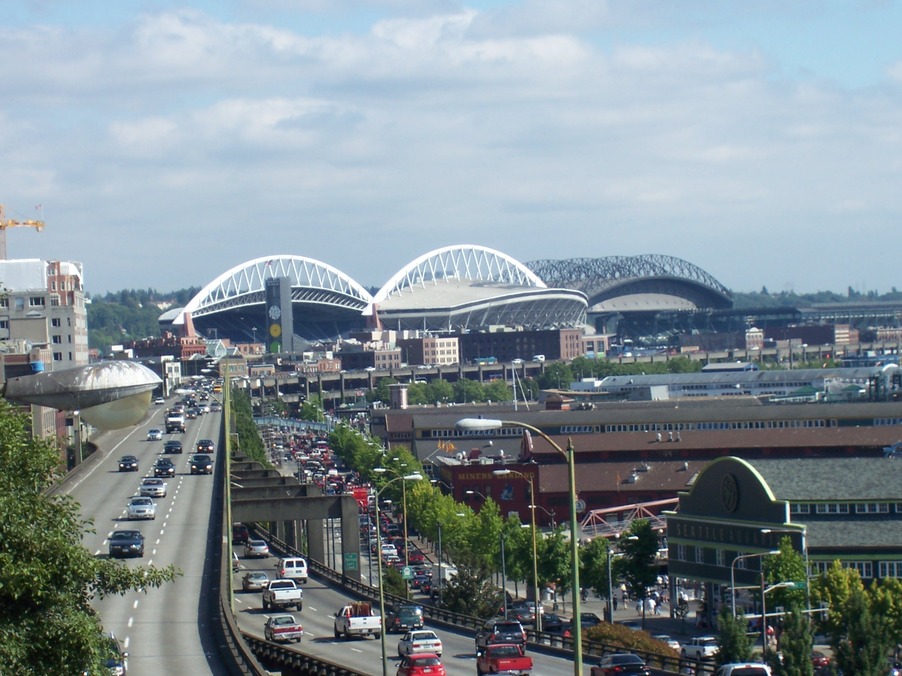 Seattle, WA: Freeway into Seattle.