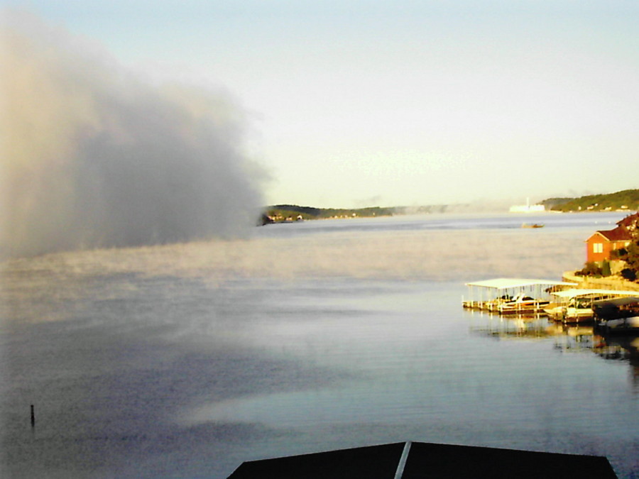 Lake Ozark, MO: "Peaceful" Fog cloud Drifting on the Lake