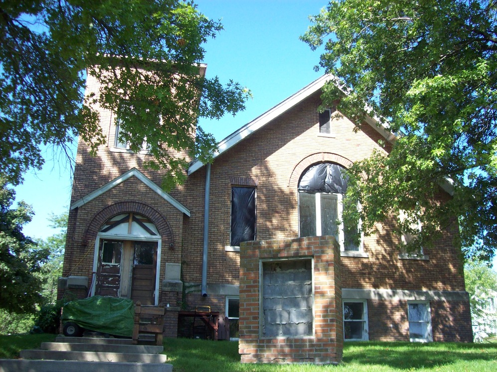 Corning, IA: Sadness seeing my old Baptist Church in its final stages of never again.....