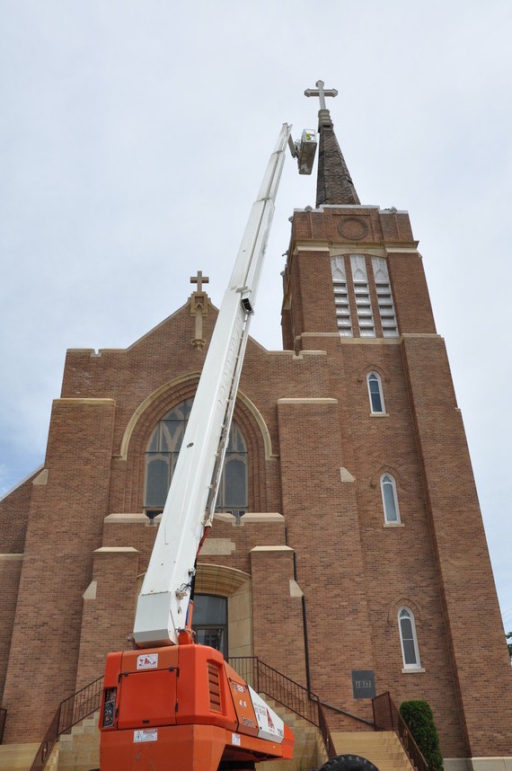 Staples, MN Sacred Heart Church rennovation, summer 2009. photo