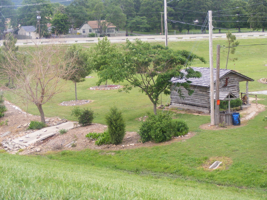 Salina, OK: Old Chouteau Trading Post from the back side.