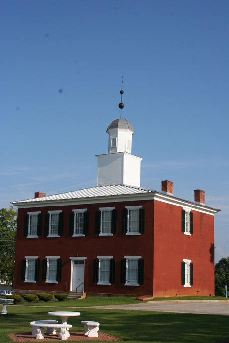 Somerville, AL: Blue skies over the Somerville Courthouse