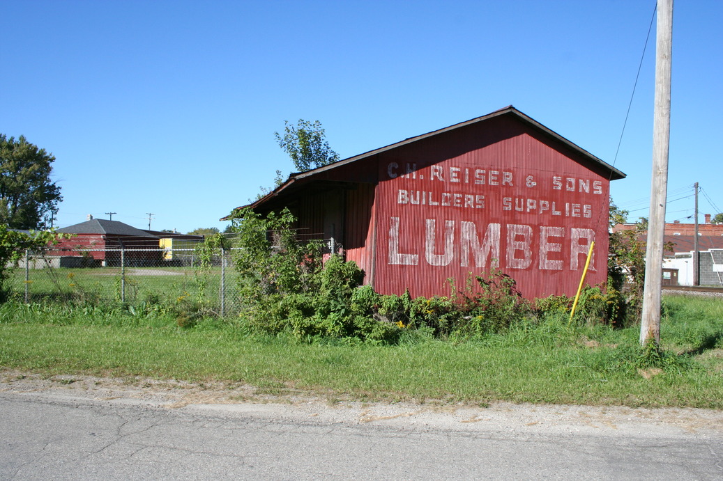 Carleton, MI: C.H. Reiser & Sons Lumber shed. Used to store shingles