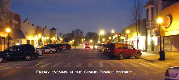 Brookfield, IL: A Friday evening in the Grand-Prairie business district