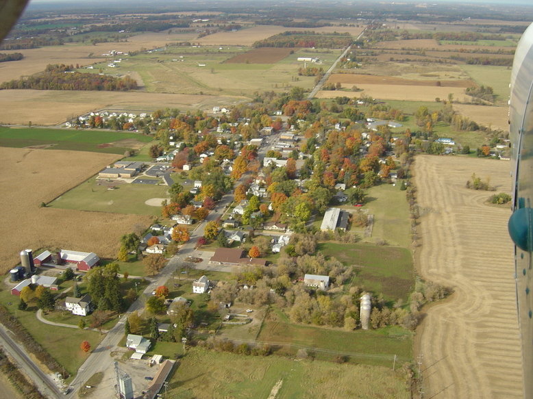 Clarksville, MI: Clarksville - From the air