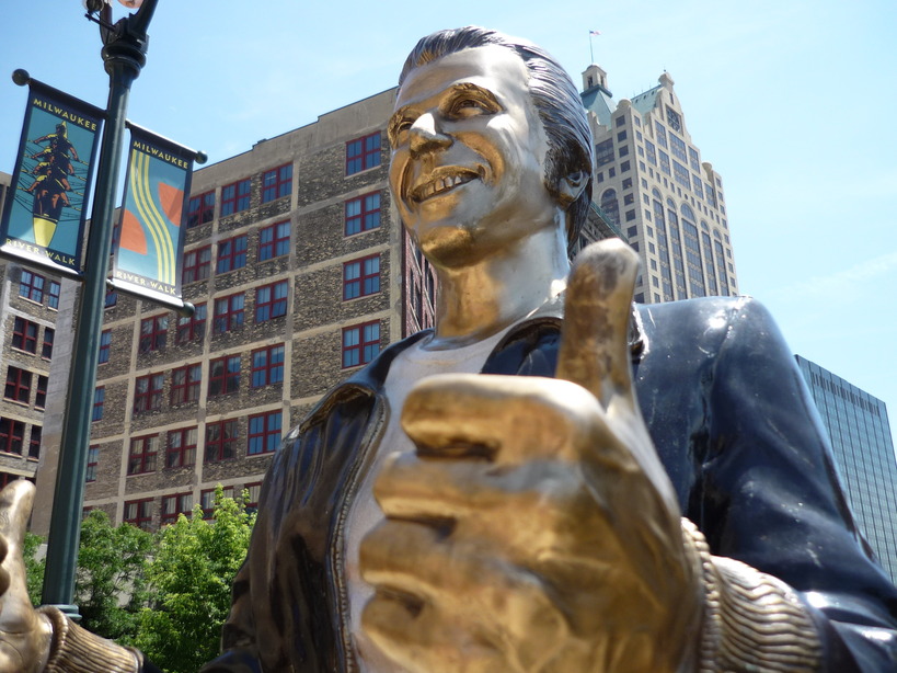 Milwaukee, WI Bronze Fonze photo, picture, image (Wisconsin) at city