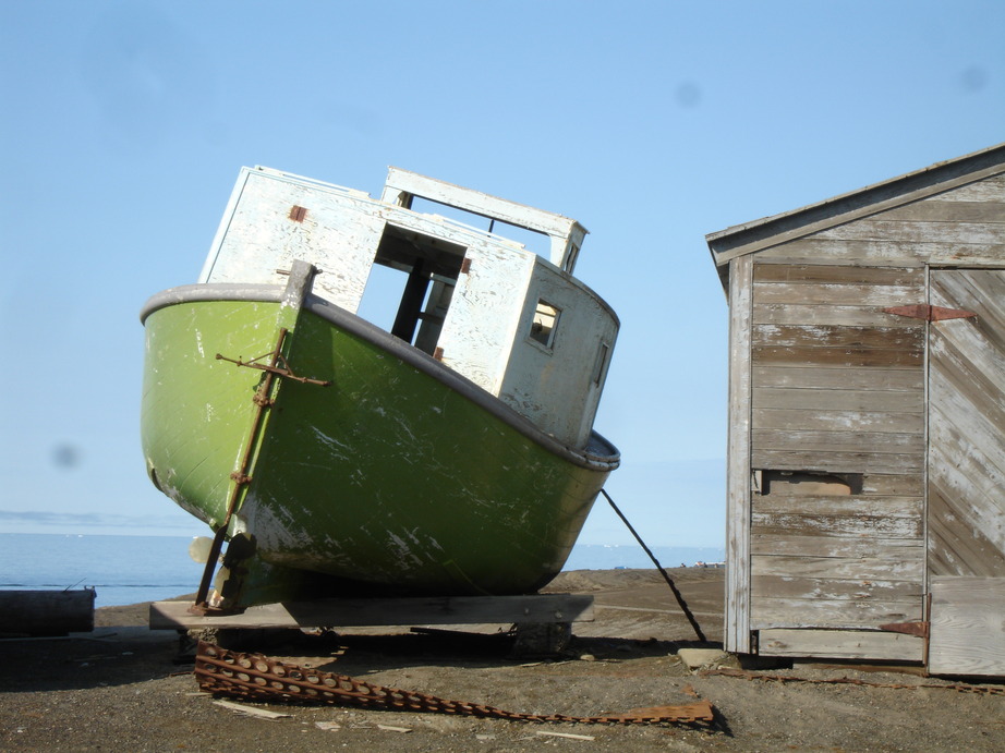 Barrow, AK: Vessel dry-docked near Brower's Restaurant