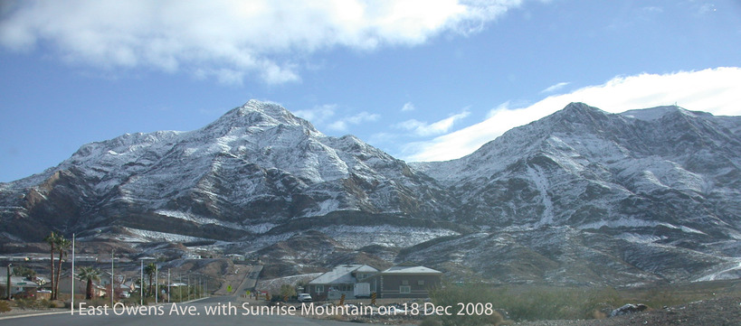 Sunrise Manor, NV: Sunrise Mountain from Oweans Ave.