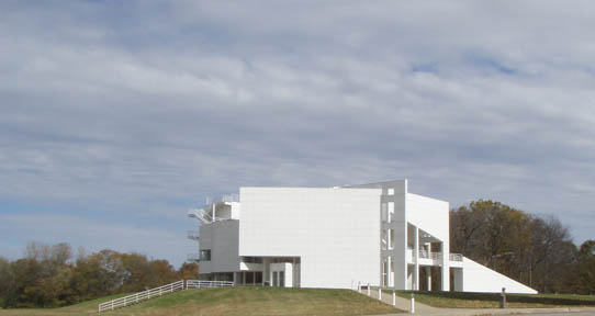 New Harmony, IN: The Atheneum, a museum, gift shop, and visitors' center, designed by architect Richard Meier.