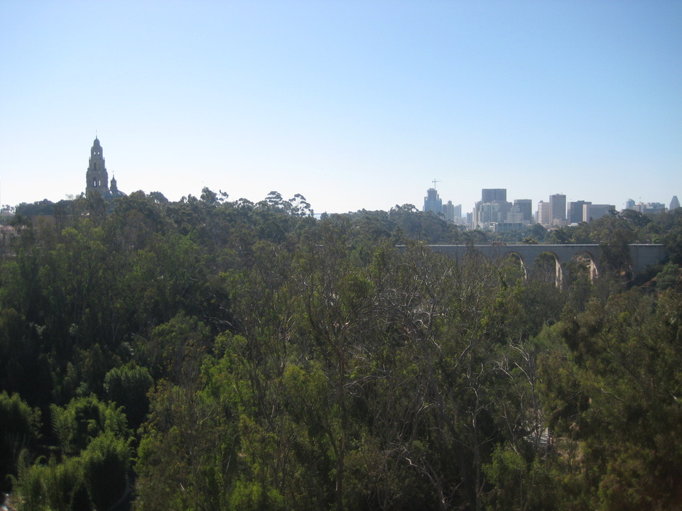 San Diego, CA: Balboa Park and Downtown as seen from the San Diego Zoo's aerial tram.