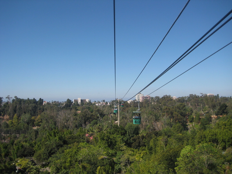 San Diego, CA: A view toward the ocean from the San Diego Zoo's aerial tram.
