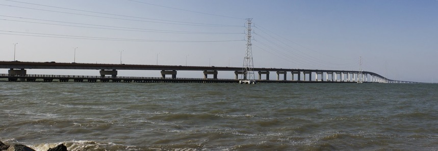 San Mateo, CA : A view of the San Mateo bridge. photo, picture, image ...