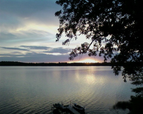 Alexandria, MN: Sunset on lake Mary
