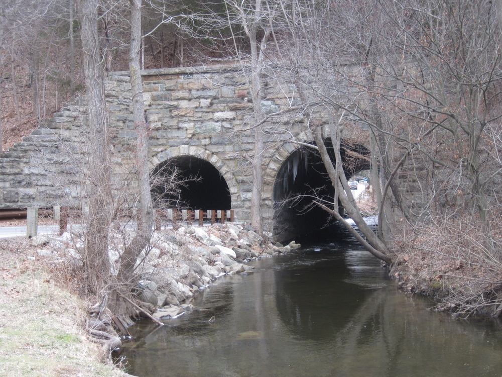 Ogdensburg, NJ Backwards Tunnel Under the former rail road tracks, with a wider opening over