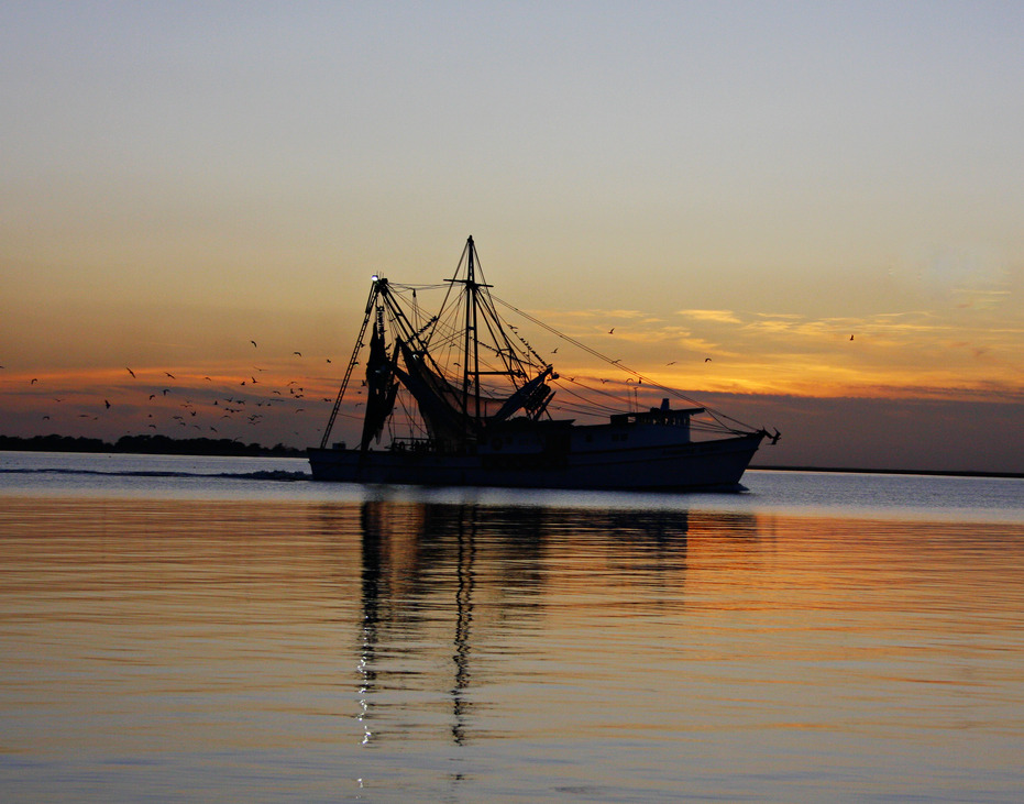 Brunswick, GA: Shrimp Boat at Sunset