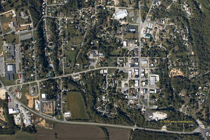 Linden, TN: Aerial of Linden
