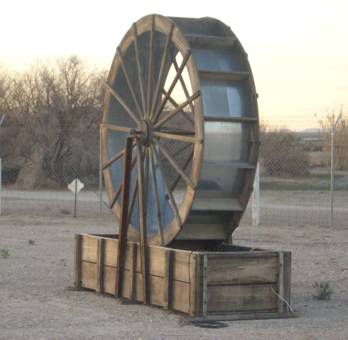 Sandy Valley, NV: Water Wheel on Moonstone Ranch