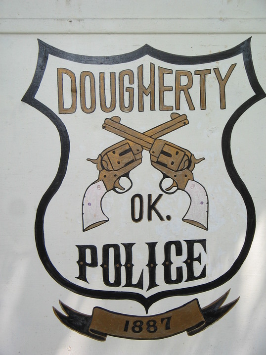 Dougherty, OK: Close up view of the truck