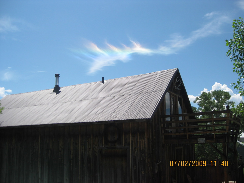 Westcliffe, CO: rainbow cloud