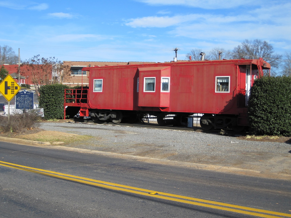 Fort Mill, SC: Old Rail Road Car in Fort Mill
