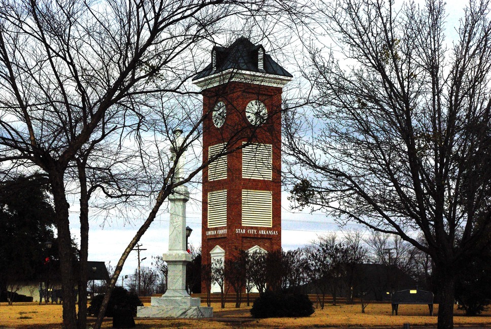 Star City, AR winter afternoon at star city square photo, picture