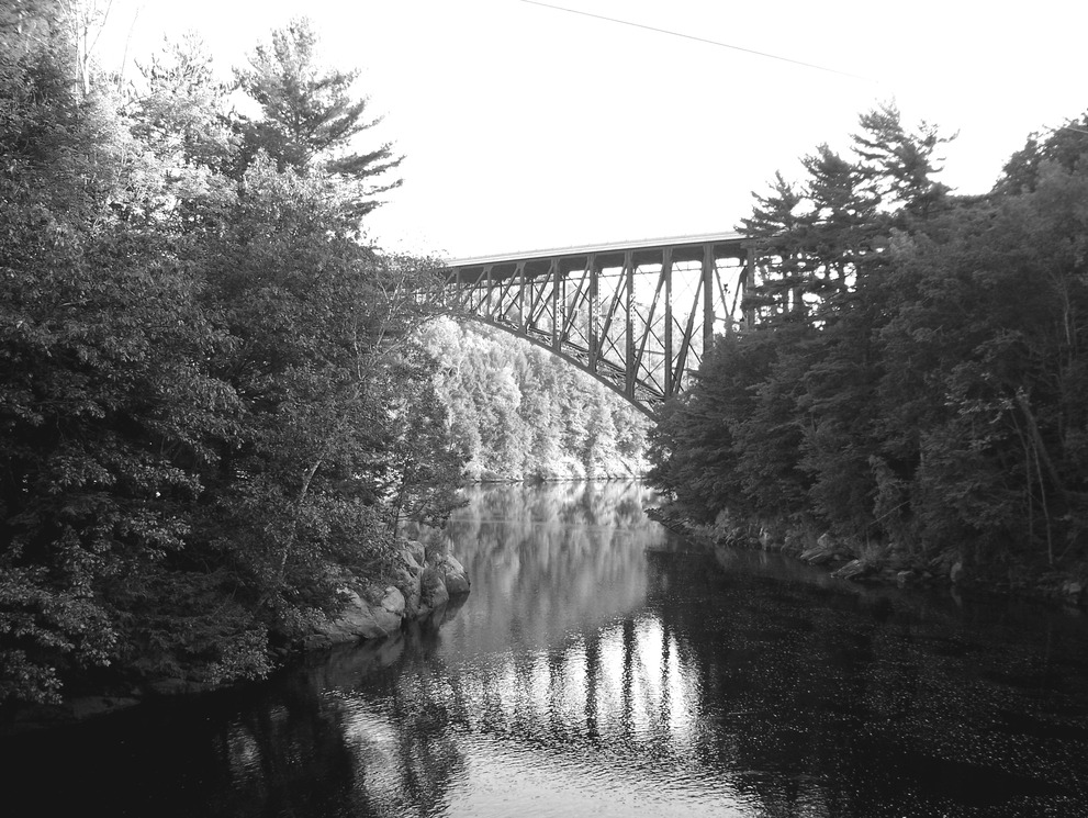 Turners Falls, MA: French King Bridge from Turners Falls side of Connecticut River