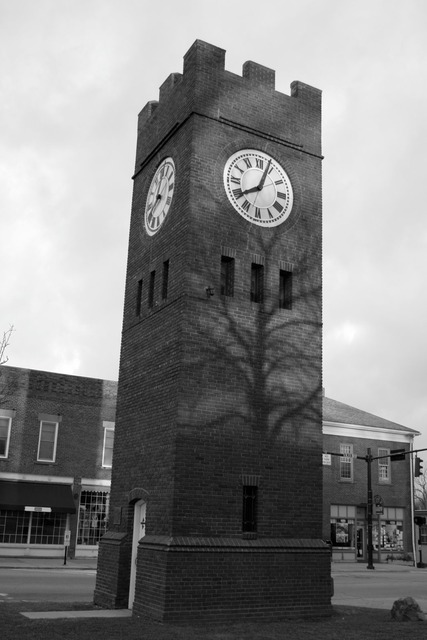 Hudson, OH: Clock Tower of Hudson in March 2009
